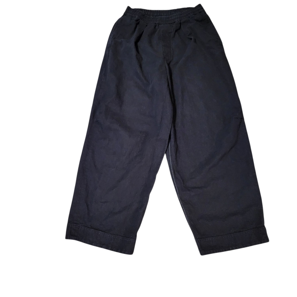 COS Black Wide-Leg Cropped Pants